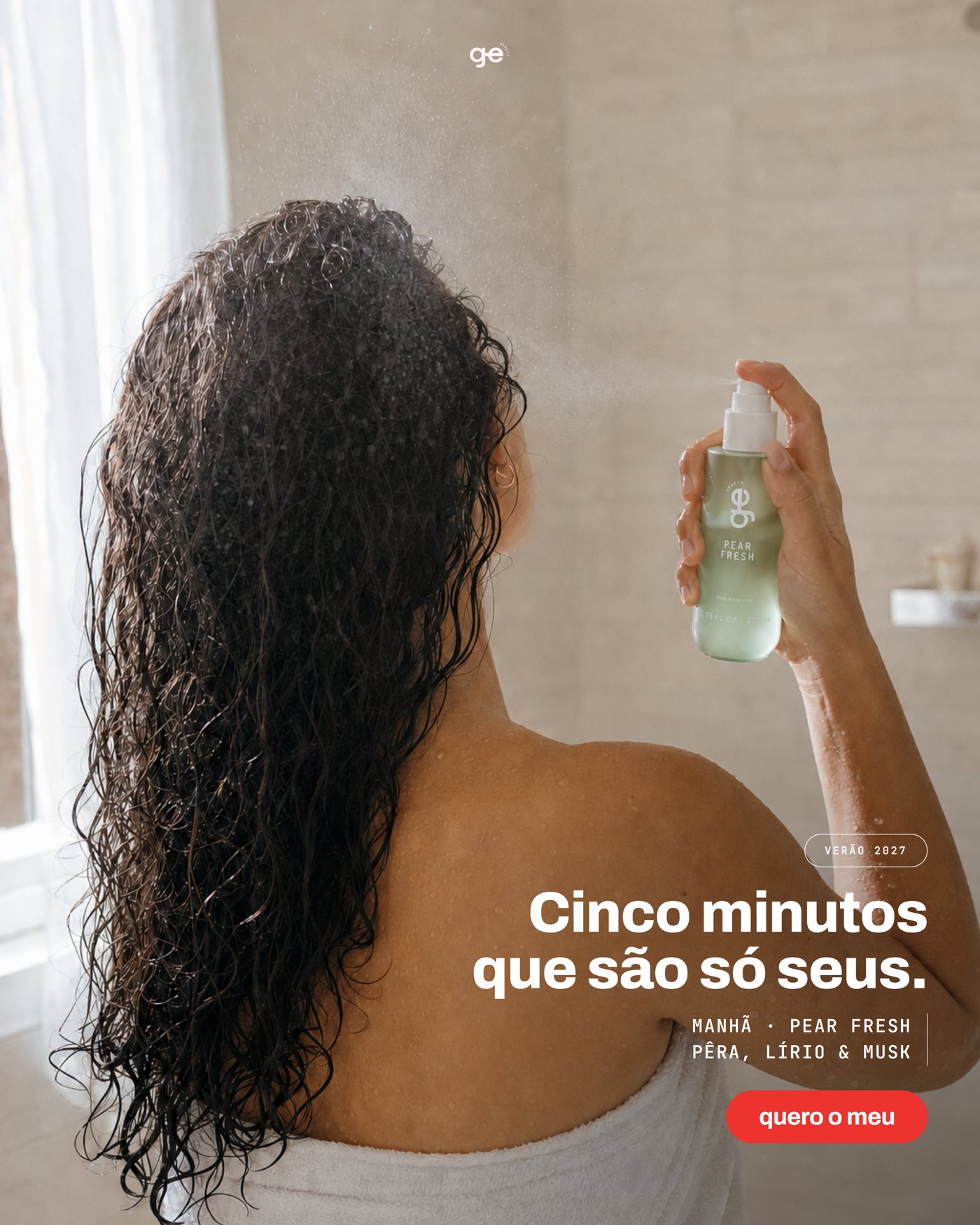 Banheiro pela manhã — Cinco minutos que são só seus, Pear Fresh