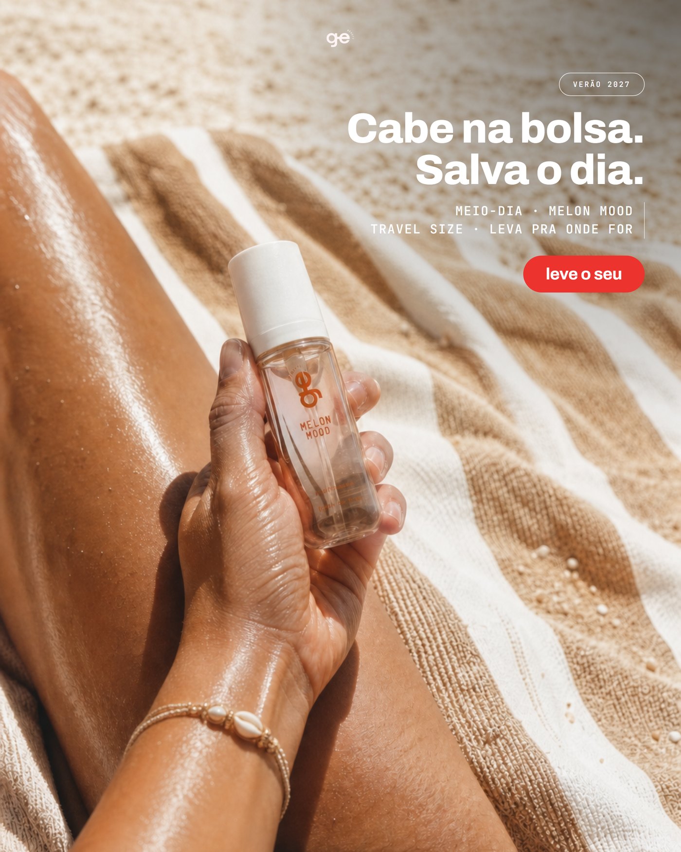 Travel size na praia — Cabe na bolsa, salva o dia, Melon Mood