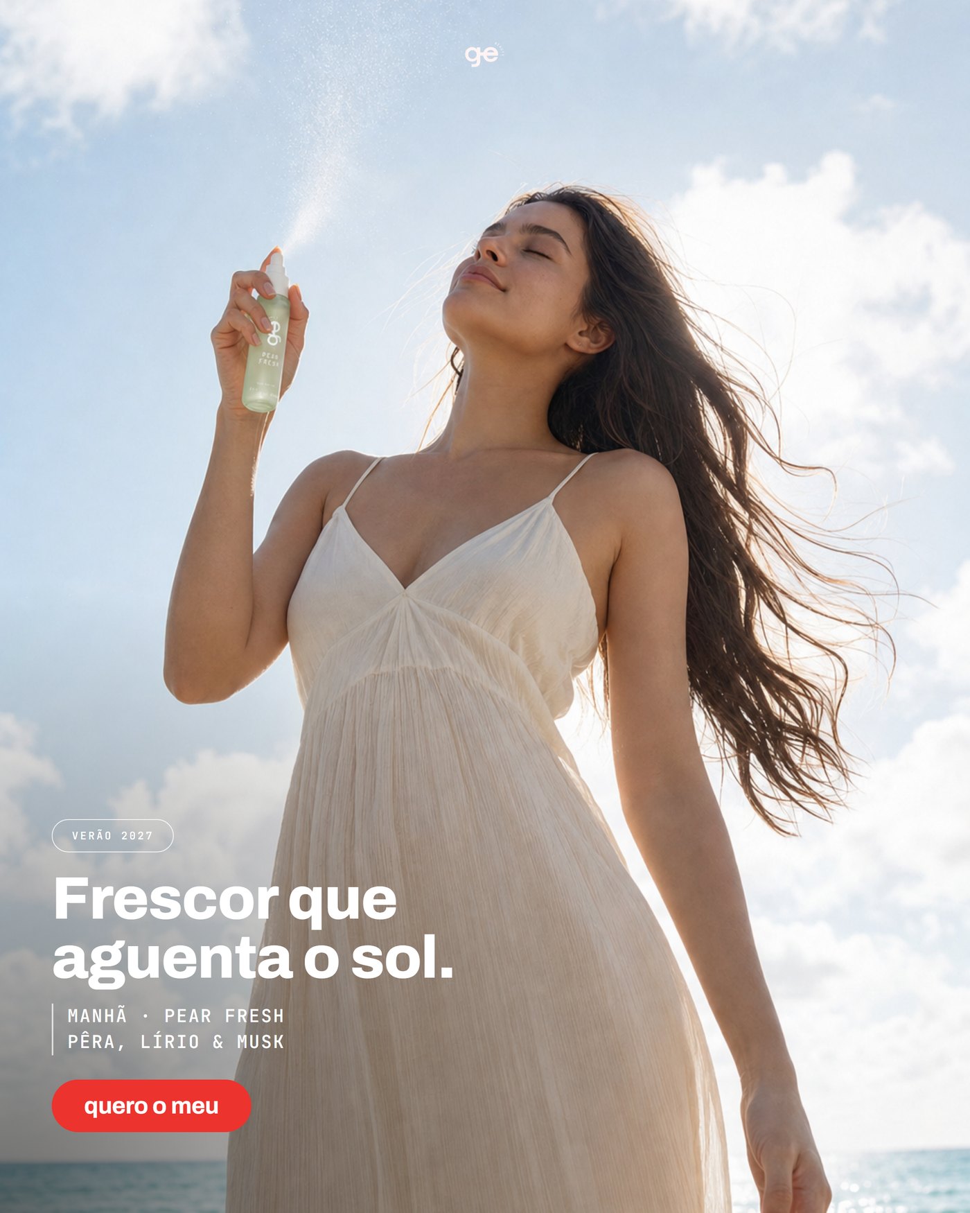 Praia em ângulo baixo — Frescor que aguenta o sol, Pear Fresh